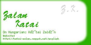 zalan katai business card